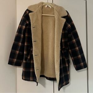 ROLLA'S Cream Sherpa Lined Jacket